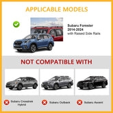 Lockable Roof Rack Cross Bars Compatible with Subaru Forester 2014-2025 with Raised Side Rails (Not for Wilderness)